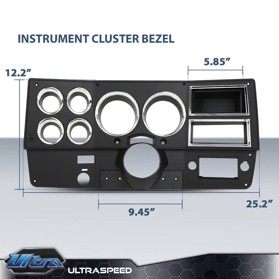 Fit For 1981 1982 1983 Chevrolet GMC Truck Dash Instrument Bezel W/ A/C+Storage - Image 3 of 4