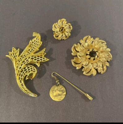 J.J., Napier Brooch Lot & Hat/Stick Pin