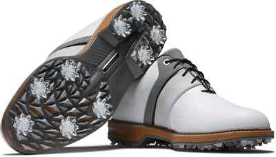 FootJoy Dryjoys Premiere Series Packard LX Golf Shoes - White/Grey