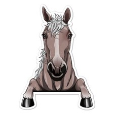 Peeking Horse Sticker Decal