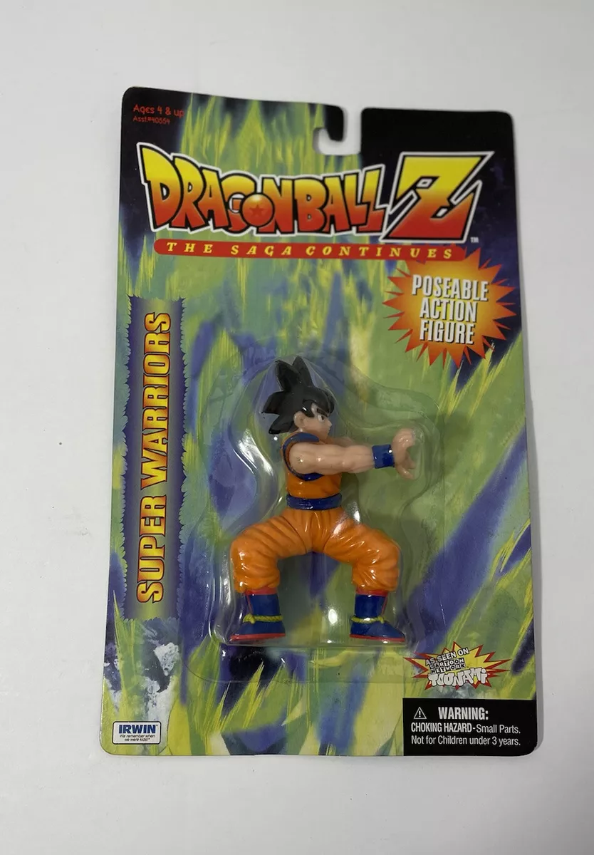 DRAGON BALL Z VTG. GOKU Super Warriors The Saga Continues 1998 Irwin NIP