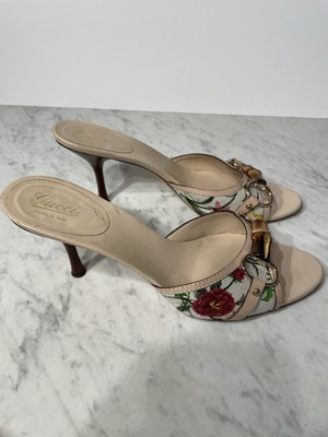 gucci floral mules