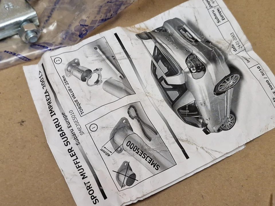 Subaru Impreza Sports Muffler 2001-on SMEJSE5010 Genuine NEW OEM - Image 3 of 4