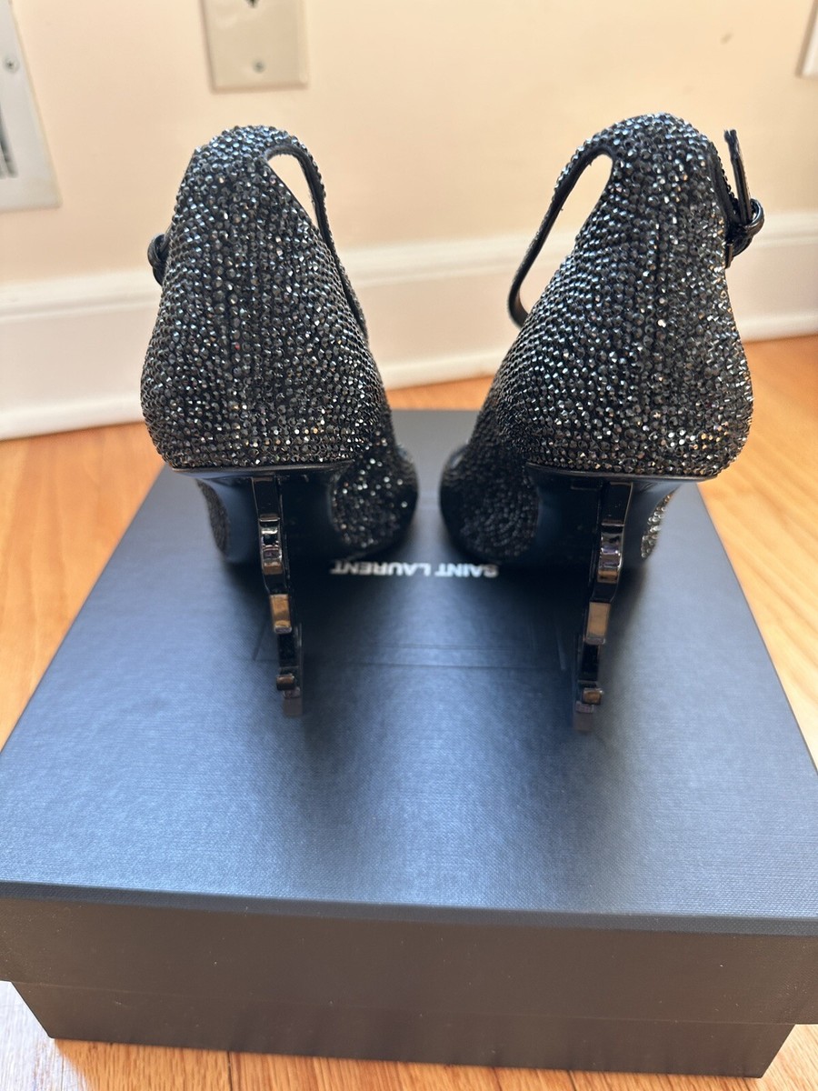 Saint Laurent Women's Opyum Crystal Embellished Logo High Saint Laurent Women's Opyum Crystal Embellished Logo High