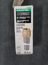 Everbilt 1 in. Brass Foot Valve  1001 098 850