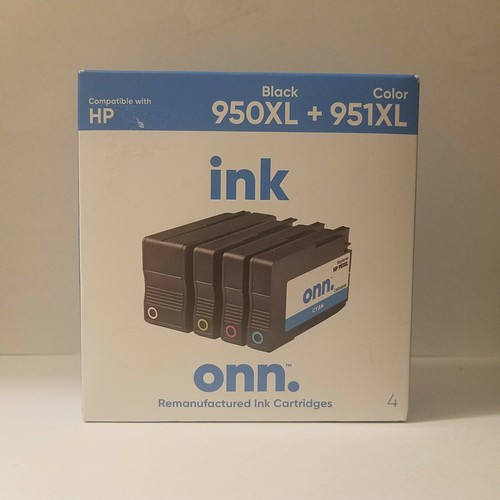 ONN Black And (3) Color Ink Cartridges 