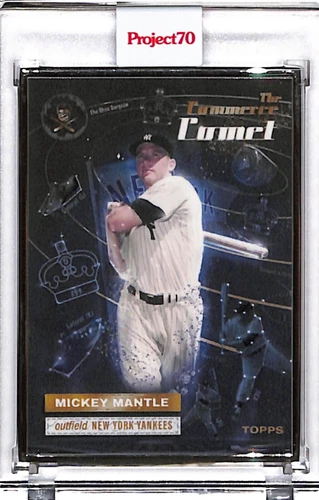 2021 TOPPS PROJECT 70 #174 MICKEY MANTLE - SHOE SURGEON P70 AP SILVER FRAME 2/51