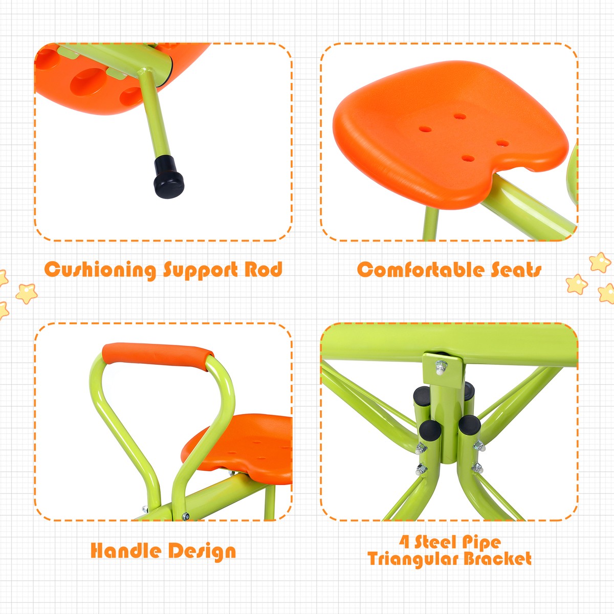 スプリングおもちゃ マルチ感覚インタラクティブ 3D グリーン 収納袋付き nib-ym2.jpg