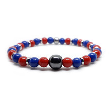Bracciale Bologna Genoa Cagliari calcio Rosso Blu Perle braccialetto Uomo Donna