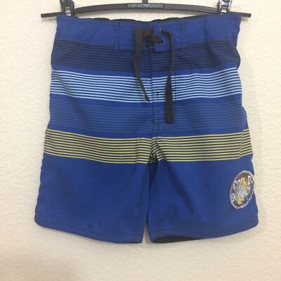 Pumpkin Patch Boys Size 3 Board Shorts Stripe Badge Adjustable Waist NWT $28.50