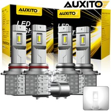 9005 9006 LED Headlights Kit Combo Bulbs 6500K High Low Beam Super White Bright