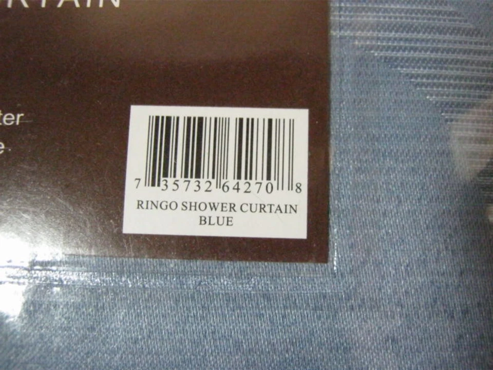 NUEVO Victoria Classics RINGO CORTINA DE DUCHA CÍRCULO AZUL 72X72 NUEVO Foto 2 de 4