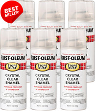 Stops Rust Spray Paint 12oz Gloss Crystal Clear 6 Pack Protective Finish - US