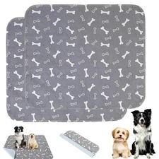 Washable Pee Pads for Dogs - Super Absorbent Reusable Puppy Pads 2 Packs