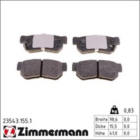 Zimmermann 23543.155.1 Bremsbelagsatz FüR Hyundai KIA Ssangyong Sonata Trajet