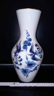 Schumann Arzberg Vase Paradiesvogel echt Cobalt