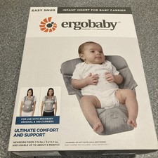 ERGObaby 'Easy Snug' Cotton Poplin Baby Insert in Grey - New In Factory Box Seal