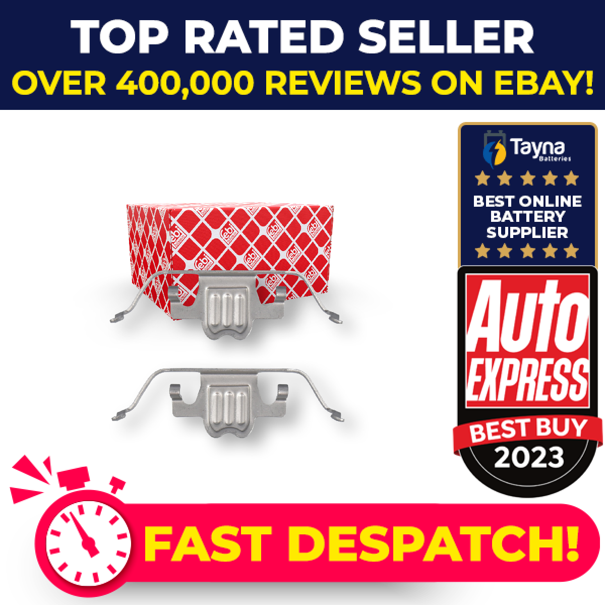 Brake Pad Fitting Kit Rear 182025 Febi BRKFITTINGKIT078 Top Quality Guaranteed