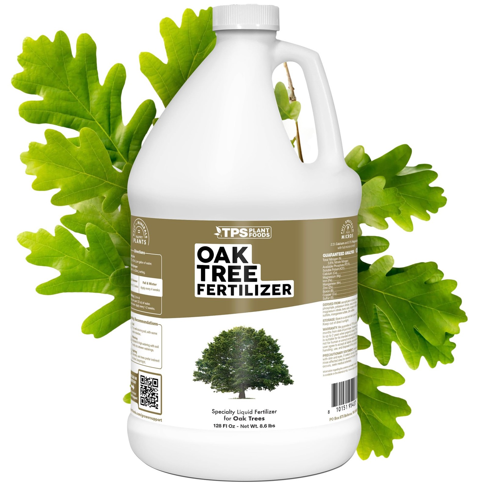 Oak Tree Fertilizer, Complete Liquid Oak Tree Plant Food, 1 Gallon (128 oz)