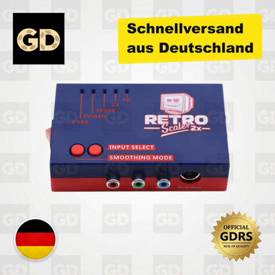   RetroScaler - 2x HDMI / AV Converter Line-Doubler Retro Video  Blau-Rot  