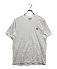 Maison Kitsune Fox Head Patch M White Cotton T-Shirt, Men's