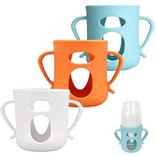 3Pack Silicone Sleeve Evenflo Balance Plus Wide Neck Bottle 5oz, Glass Bottles