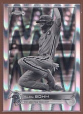 Alec Bohm #89-2022 Topps Chrome Black/White Raywave Refractor-Phillies