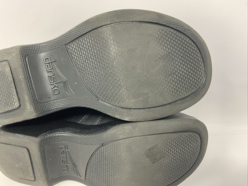 Dansko schwarze Slipper Leder Bootie Damengröße US 5,5 - 6 EU 35 dicke Sohle Schuh - Bild 13 von 13