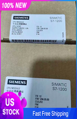 Siemens 6ES7212-1AE40-0XB0 S7-1200 CPU 1212C, Compact CPU, DC/DC/DC, New Sealed