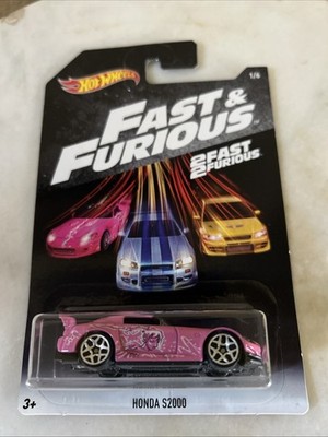 2017 Hot Wheels Fast & Furious 2Fast 2Furious HONDA S2000 In Pink 1/6 Nice!