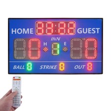 Electronic Basketball Scoreboard Professional Digital Score Board with Remote US