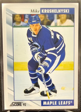 1992-93 Score Mike Krushelnyski #283 Toronto Maple Leafs