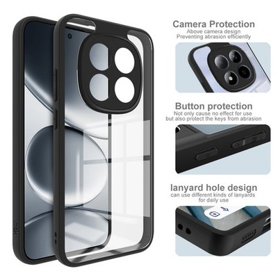 IMAK For Xiaomi Redmi Note 15 Pro 5G Hybrid Soft Bumper Acrylic Clear Case Cover