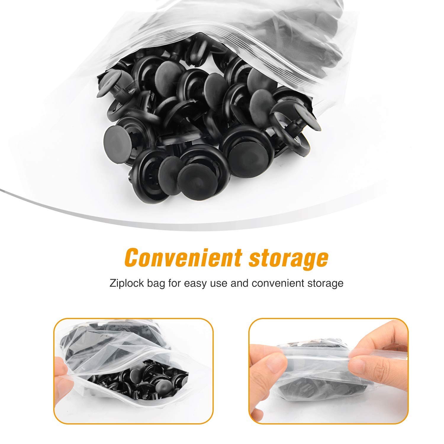 GOOACC Engine Under Cover Push-Type 40 Pcs Clips, 40Pcs Clips 