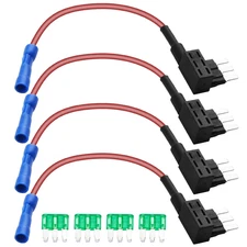 4 Pack Micro 3 Fuse Tap, Add a Circuit Adapters, Expandable Blade Style 12V Fuse