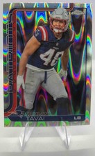 2025 Topps Chrome Jahlani Tavai #213 RayWave Refractor Patriots