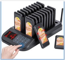 Hanchen Restaurant Pager System Wireless Calling System Social Distancing Buz...