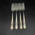 Sterling International Silver Rogers Bridal Veil Fork Antique Set Of 4