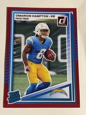 2025 Panini Donruss - Rated Rookie Omarion Hampton #303 Press Proof Red (RC)