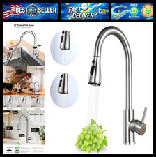 Kitchen Faucet with Pull Down Sprayer, High Arc Brushed Nickel Single Handle Kit