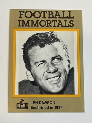 1985-88 Football Immortals Football #139 - Len Dawson - Kansas City Chiefs