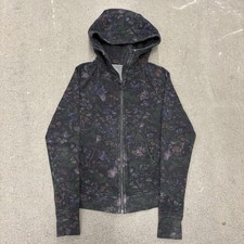 lululemon Scuba Hoodie Full Zip Cotton Fleece Frozen Flourish Sz 6