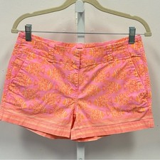 Vineyard Vines Fish Print Summer Resortwear Vibrant Beach Shorts Pink Orange Sz2