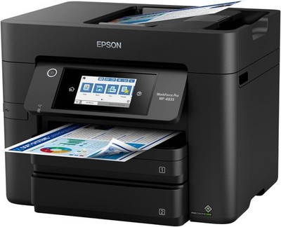 Epson EcoTank WF-4833 Color All-in-One Supertank Printer w/ Scan Copy Medium