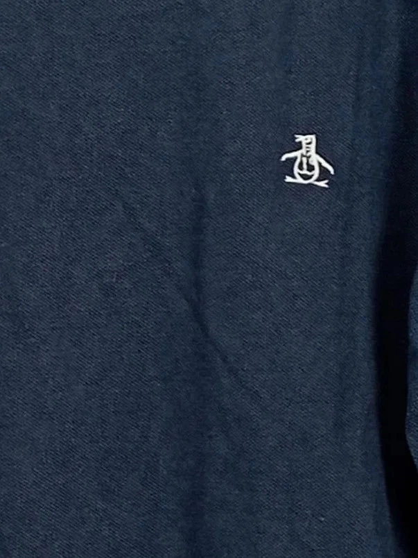 Original Penguin T-Shirt Homme Bleu Manches Longues Coton (EU 48, INT M) - Photo 3/4