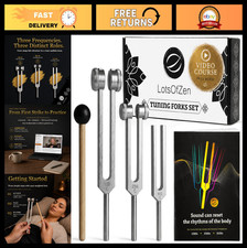 Healing Tuning Forks Set 128Hz, 256Hz, 512Hz  Sound Therapy, Chakra Balance,