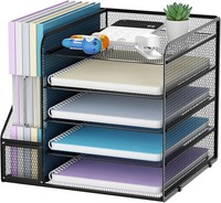 Schreibtisch Organizer 5-Tier Mesh Briefablage Schwarz BüRo ZubehöR Ablage