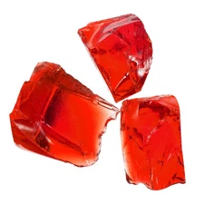Fire Glass for Fire Pit, 5-8cm(2" to 3.1") Luster Glass Rocks, Red