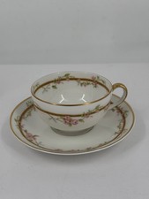 Vintage Theodore Haviland Limoges France Schleiger-8 Tea Cup  Saucer Set-861
