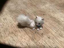 Vintage Kenner Littlest Pet Shop Fluffy Tail Persian Kitty Cat 2.5" 1994 White